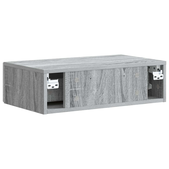 Masă laterală montată pe perete Sonoma gri 59 x 34,5 x 17 cm - WALTI WALTI