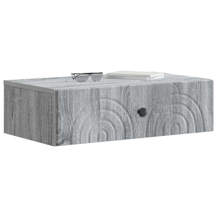 Masă laterală montată pe perete Sonoma gri 59 x 34,5 x 17 cm - WALTI WALTI
