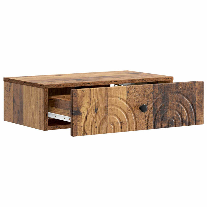 Masă laterală montată pe perete Lemn vechi 59 x 34,5 x 17 cm - WALTI WALTI