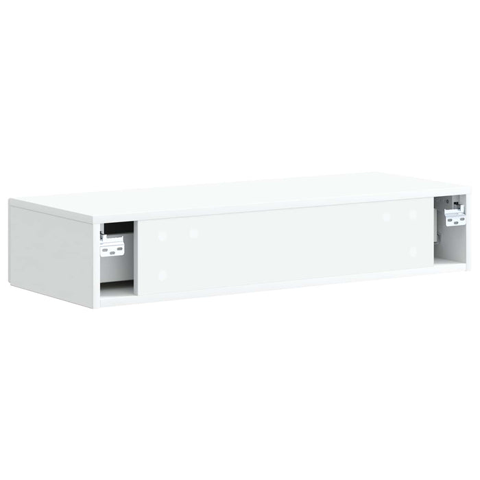 Masă laterală montată pe perete Alb 87,5 x 34,5 x 17 cm - WALTI WALTI