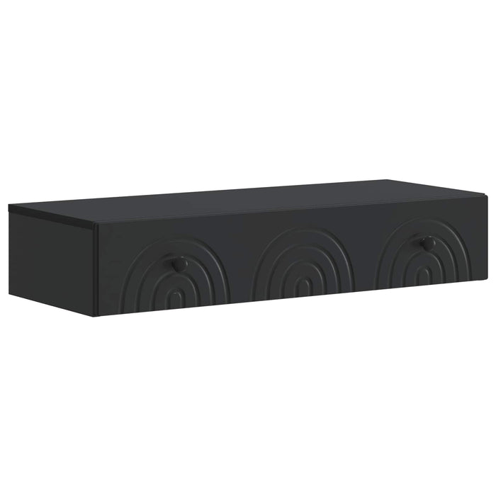 Masă laterală montată pe perete Negru 87,5 x 34,5 x 17 cm - WALTI WALTI