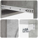 Masă laterală montată pe perete Gri Beton 87,5 x 34,5 x 17 cm - WALTI WALTI