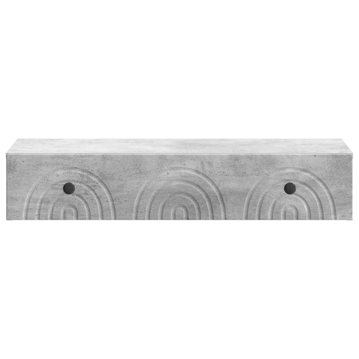 Masă laterală montată pe perete Gri Beton 87,5 x 34,5 x 17 cm - WALTI WALTI