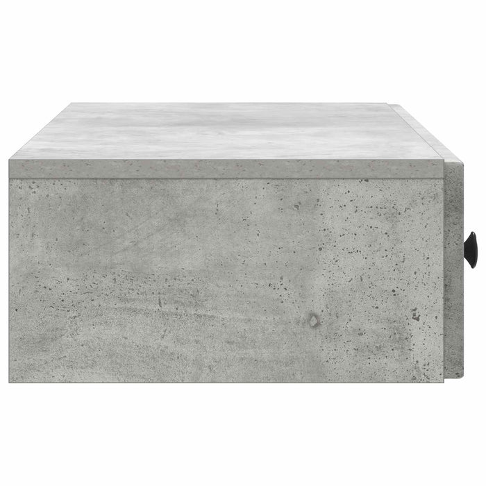 Masă laterală montată pe perete Gri Beton 87,5 x 34,5 x 17 cm - WALTI WALTI
