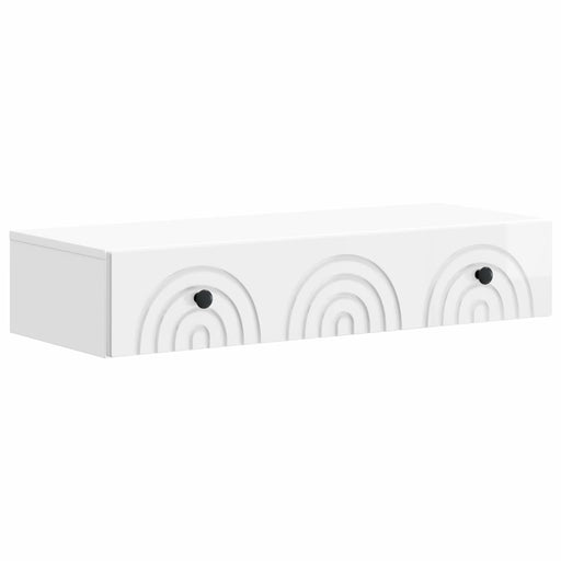 Masă laterală montată pe perete Alb foarte lucios - WALTI WALTI