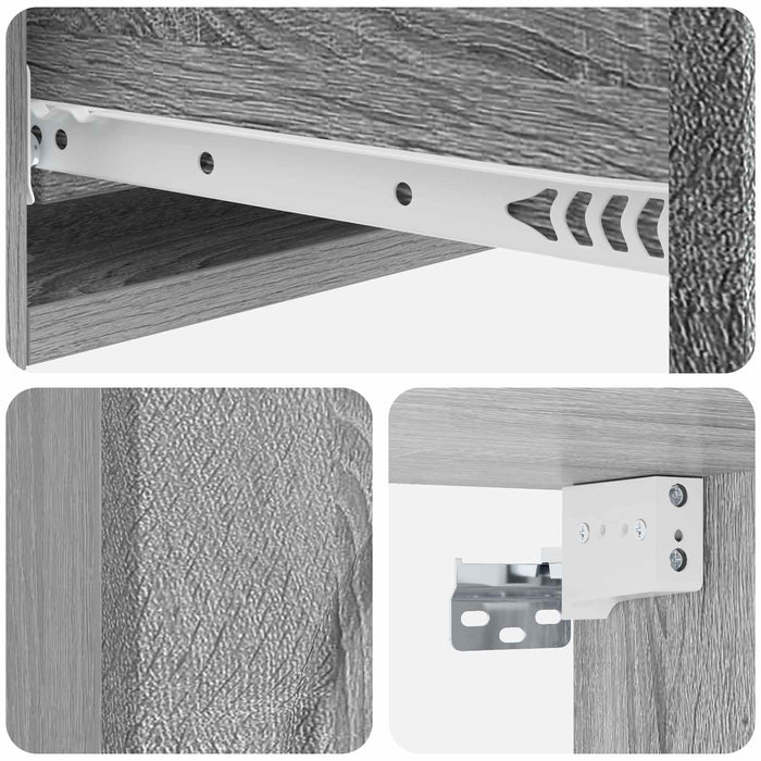 Masă laterală montată pe perete Sonoma gri 87,5 x 34,5 x 17 cm - WALTI WALTI
