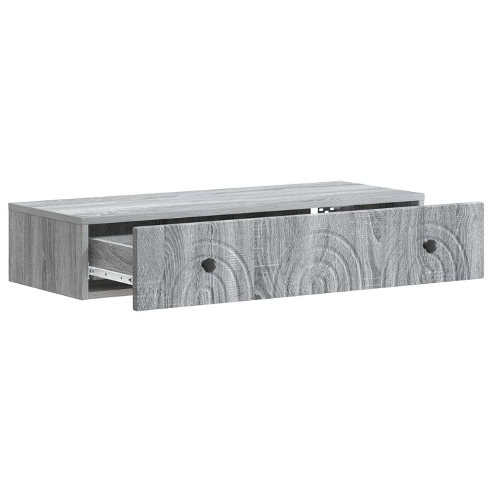 Masă laterală montată pe perete Sonoma gri 87,5 x 34,5 x 17 cm - WALTI WALTI