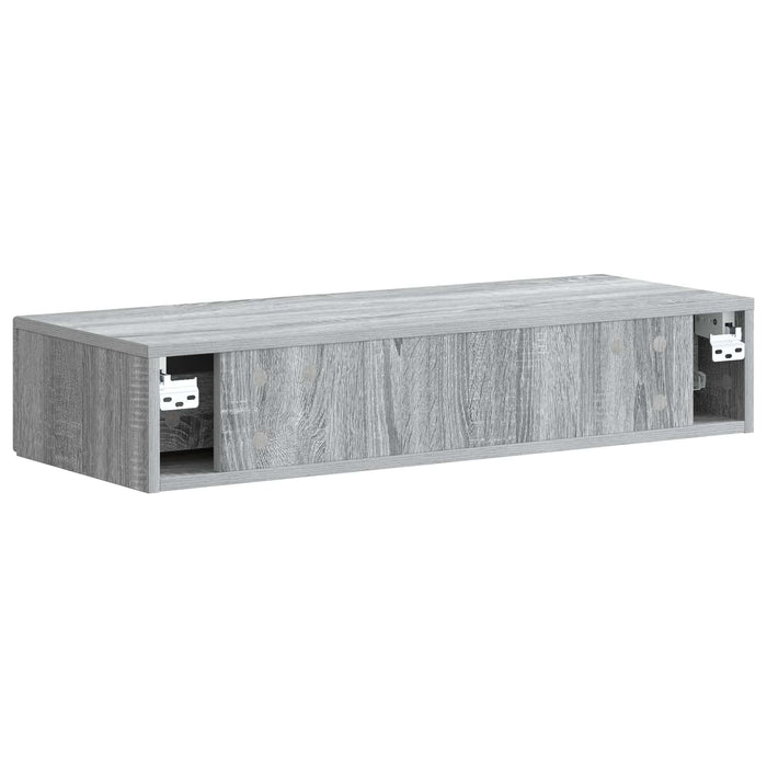 Masă laterală montată pe perete Sonoma gri 87,5 x 34,5 x 17 cm - WALTI WALTI
