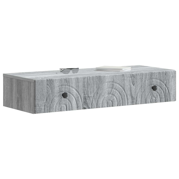 Masă laterală montată pe perete Sonoma gri 87,5 x 34,5 x 17 cm - WALTI WALTI