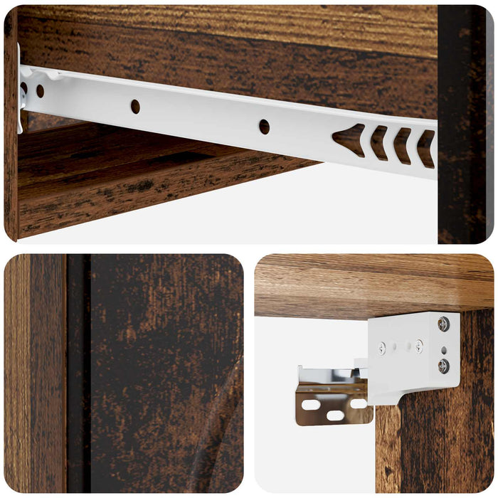 Masă laterală montată pe perete Lemn vechi 87,5 x 34,5 x 17 cm - WALTI WALTI