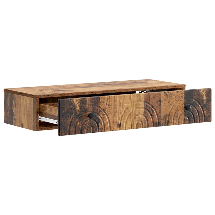 Masă laterală montată pe perete Lemn vechi 87,5 x 34,5 x 17 cm - WALTI WALTI
