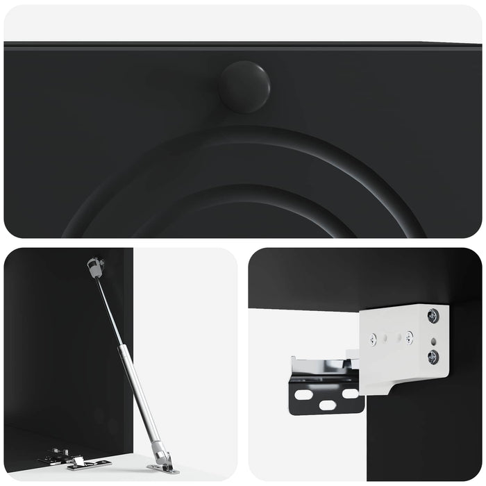 Oglindă TV montată pe perete Pe perete Negru 59,5 x 41 x 30 cm - WALTI WALTI