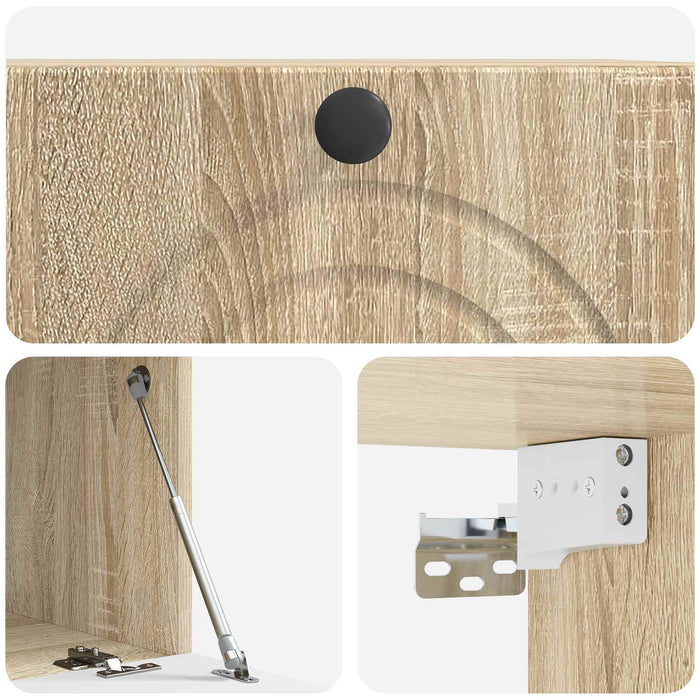 Oglindă TV montată pe perete Stejar Sonoma 59,5 x 41 x 30 cm - WALTI WALTI