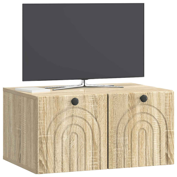 Oglindă TV montată pe perete Stejar Sonoma 59,5 x 41 x 30 cm - WALTI WALTI