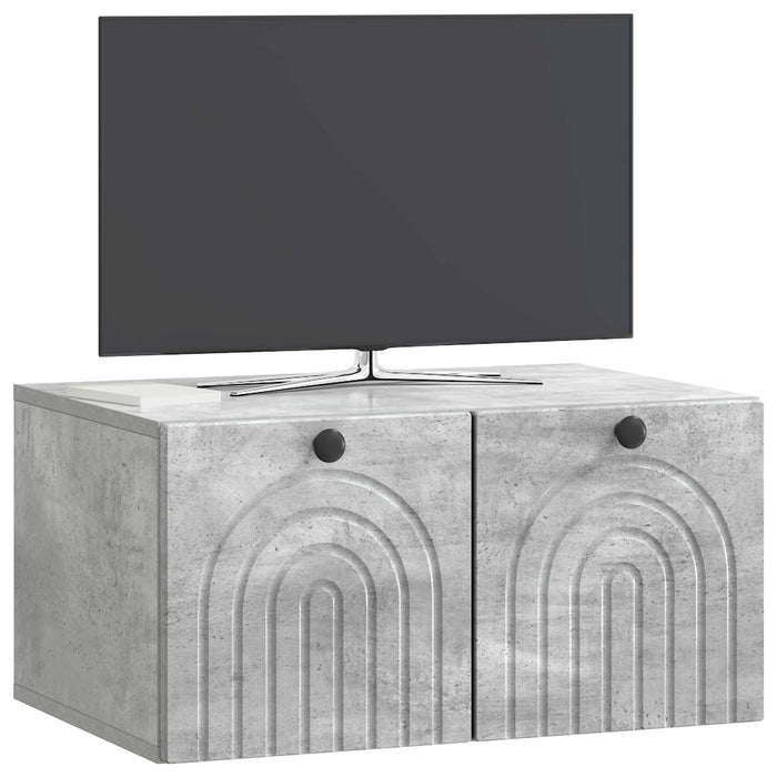 Oglindă TV montată pe perete Gri Beton 59,5 x 41 x 30 cm - WALTI WALTI