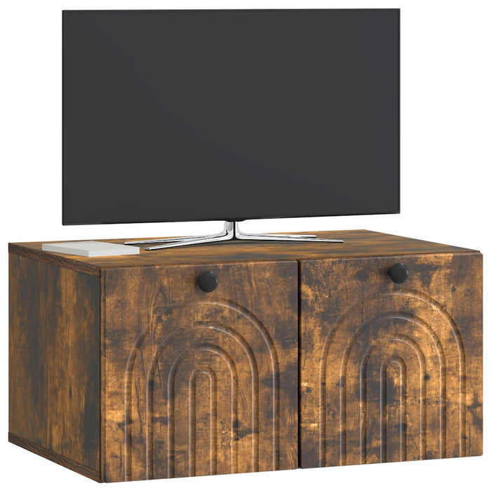 Oglindă TV montată pe perete Stejar fumuriu 59,5 x 41 x 30 cm - WALTI WALTI