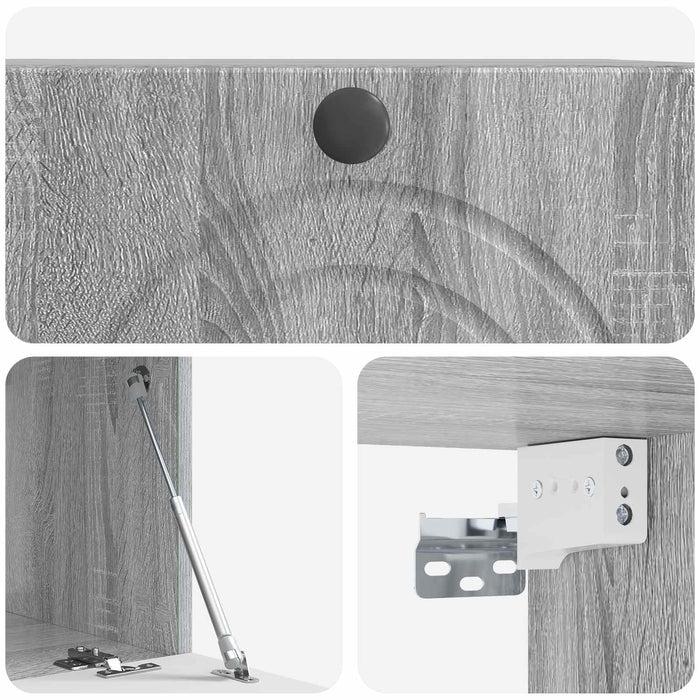 Oglindă TV montată pe perete Sonoma gri 59,5 x 41 x 30 cm - WALTI WALTI