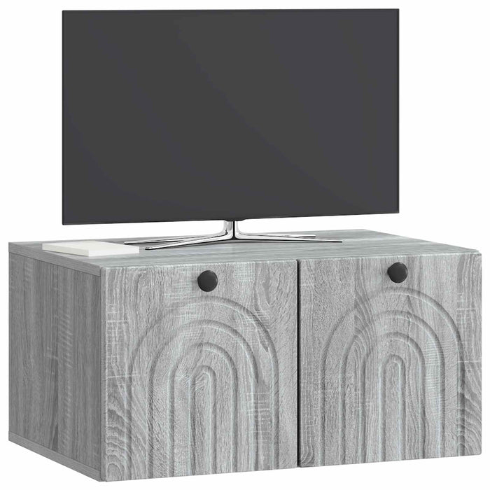 Oglindă TV montată pe perete Sonoma gri 59,5 x 41 x 30 cm - WALTI WALTI