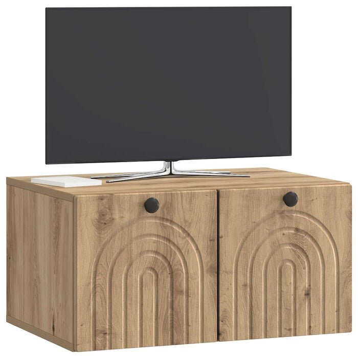 Oglindă TV montată pe perete Stejar Artizanal 59,5 x 41 x 30 cm - WALTI WALTI