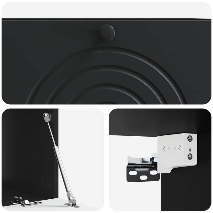 Oglindă TV montată pe perete Pe perete Negru 78,5 x 41 x 30 cm - WALTI WALTI
