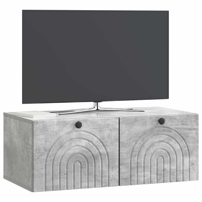 Oglindă TV montată pe perete Gri Beton 78,5 x 41 x 30 cm - WALTI WALTI