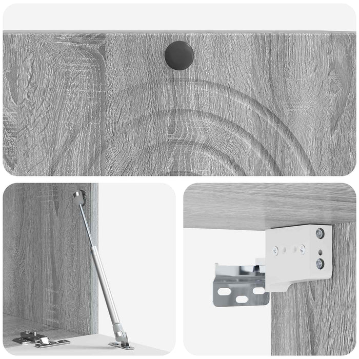 Oglindă TV montată pe perete Sonoma gri 78,5 x 41 x 30 cm - WALTI WALTI