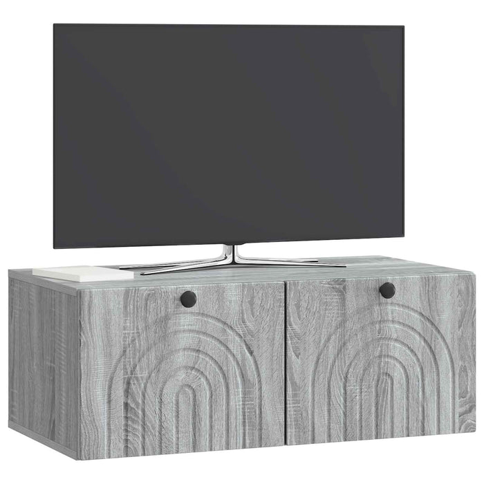 Oglindă TV montată pe perete Sonoma gri 78,5 x 41 x 30 cm - WALTI WALTI