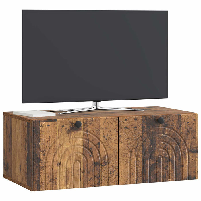 Oglindă TV montată pe perete Lemn vechi 78,5 x 41 x 30 cm - WALTI WALTI