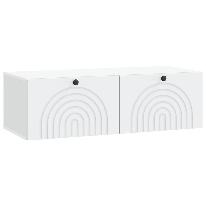 Oglindă TV montată pe perete Alb 99 x 41 x 30 cm Lemn prelucrat - WALTI WALTI