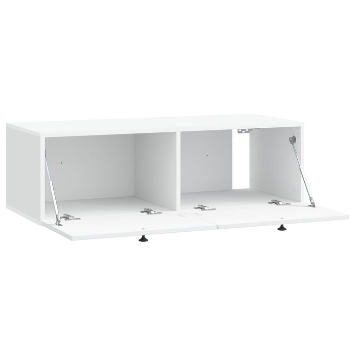 Oglindă TV montată pe perete Alb 99 x 41 x 30 cm Lemn prelucrat - WALTI WALTI