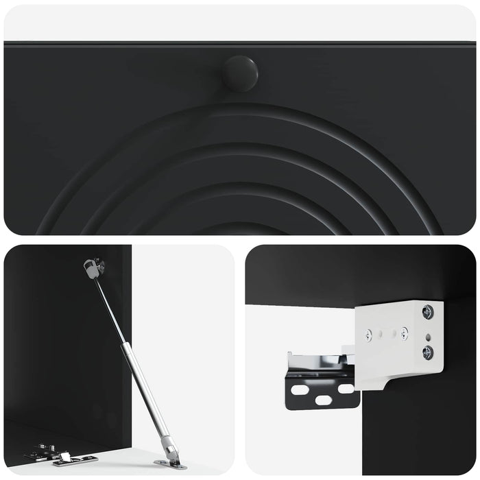Oglindă TV montată pe perete Pe perete Negru 99 x 41 x 30 cm - WALTI WALTI