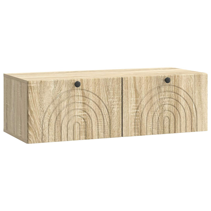 Oglindă TV montată pe perete Stejar Sonoma 98 x 41 x 30 cm - WALTI WALTI