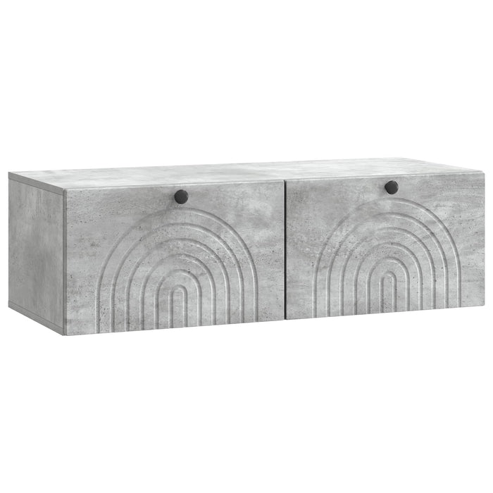 Oglindă TV montată pe perete Gri Beton 99 x 41 x 30 cm - WALTI WALTI
