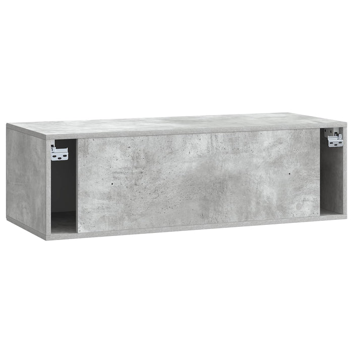 Oglindă TV montată pe perete Gri Beton 99 x 41 x 30 cm - WALTI WALTI