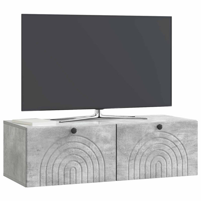 Oglindă TV montată pe perete Gri Beton 99 x 41 x 30 cm - WALTI WALTI