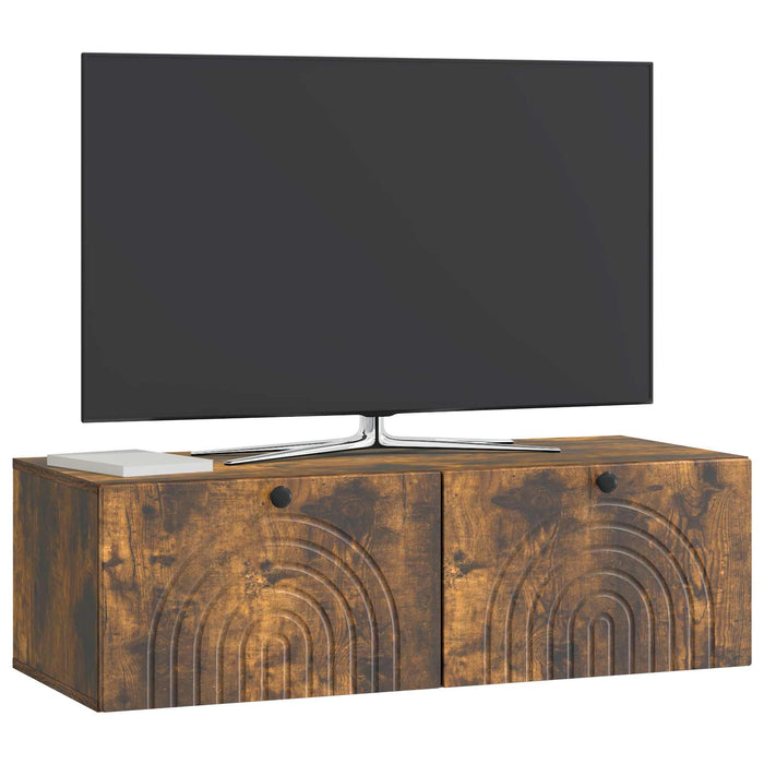 Oglindă TV montată pe perete Stejar fumuriu 99 x 41 x 30 cm - WALTI WALTI