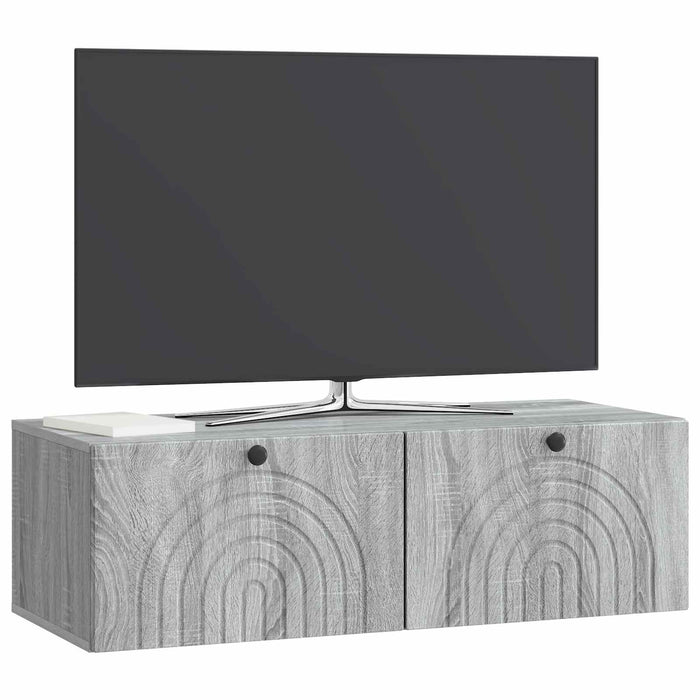 Oglindă TV montată pe perete Sonoma gri 99 x 41 x 30 cm - WALTI WALTI