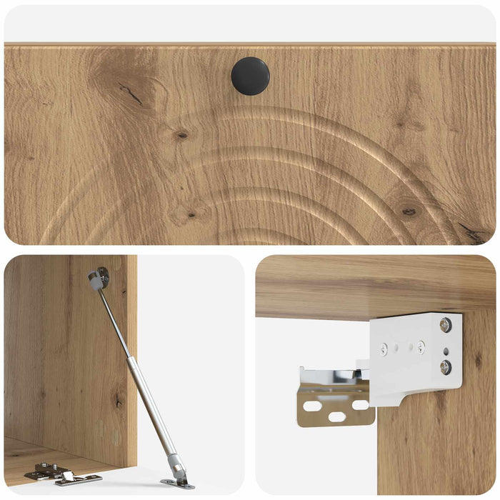 Oglindă TV montată pe perete Stejar Artizanal 99 x 41 x 30 cm - WALTI WALTI