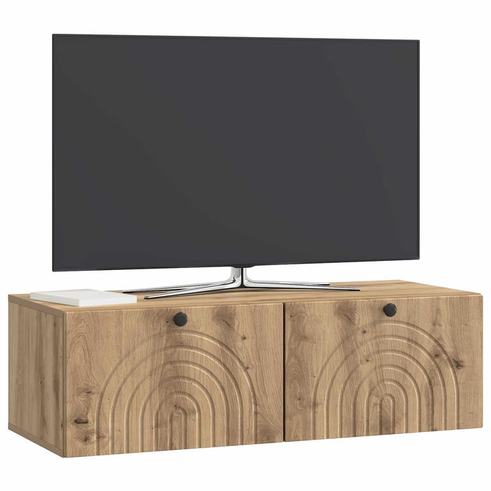 Oglindă TV montată pe perete Stejar Artizanal 99 x 41 x 30 cm - WALTI WALTI