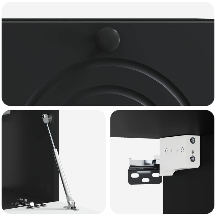 Oglindă TV montată pe perete Pe perete Negru 59,5 x 31 x 30 cm - WALTI WALTI