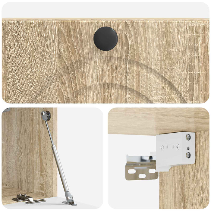 Oglindă TV montată pe perete Stejar Sonoma 59,5 x 31 x 30 cm - WALTI WALTI