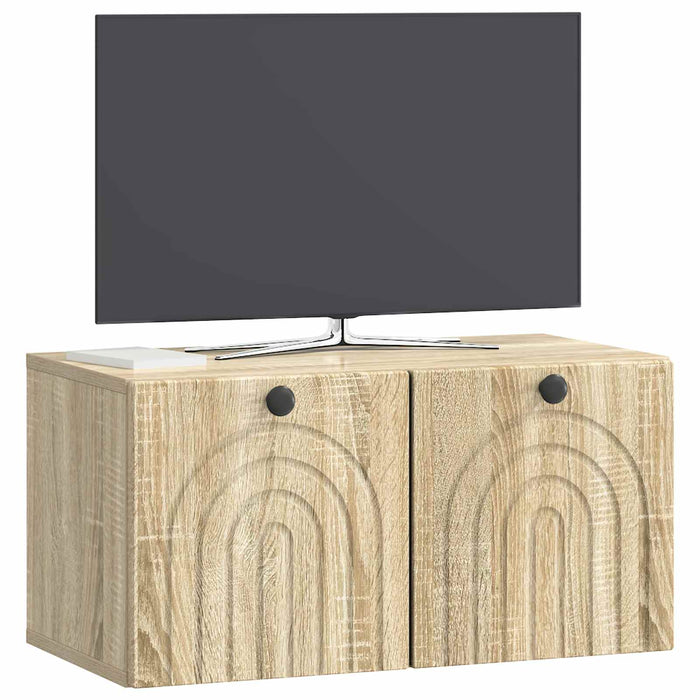 Oglindă TV montată pe perete Stejar Sonoma 59,5 x 31 x 30 cm - WALTI WALTI