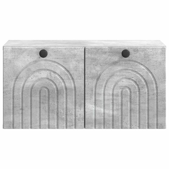 Oglindă TV montată pe perete Gri Beton 59,5 x 31 x 30 cm - WALTI WALTI