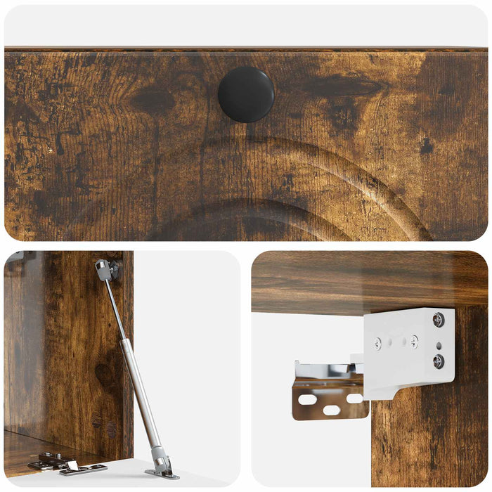 Oglindă TV montată pe perete Stejar fumuriu 59,5 x 31 x 30 cm - WALTI WALTI