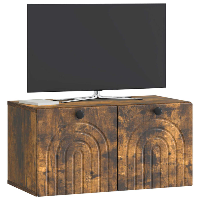 Oglindă TV montată pe perete Stejar fumuriu 59,5 x 31 x 30 cm - WALTI WALTI