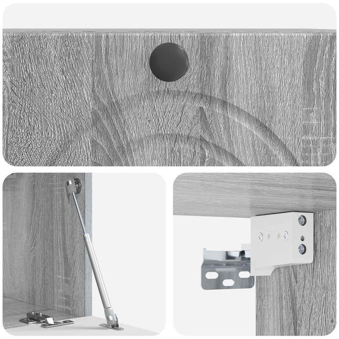 Oglindă TV montată pe perete Sonoma gri 59,5 x 31 x 30 cm - WALTI WALTI