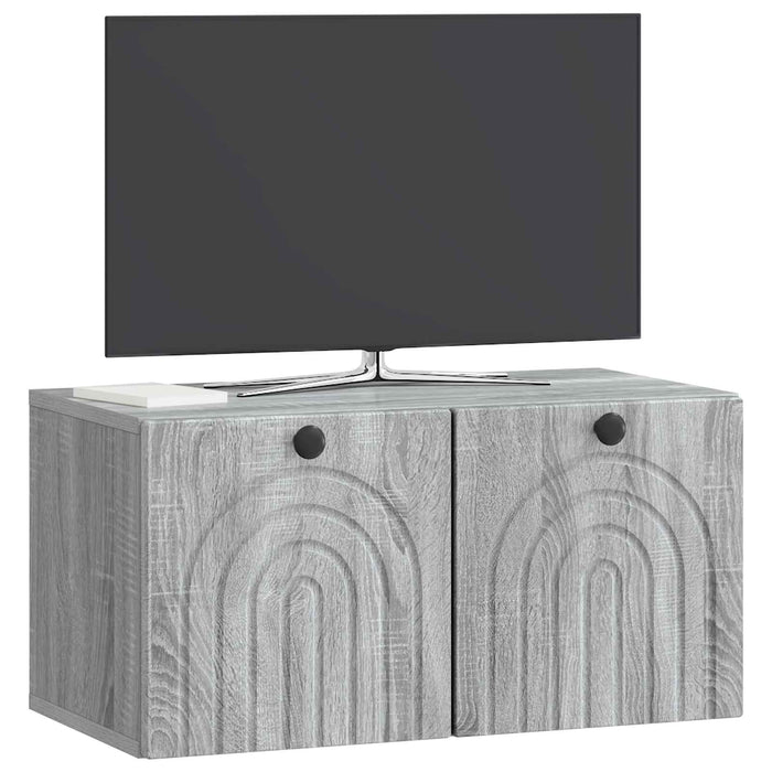 Oglindă TV montată pe perete Sonoma gri 59,5 x 31 x 30 cm - WALTI WALTI