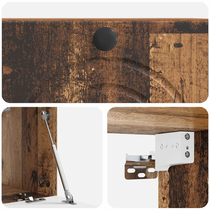 Oglindă TV montată pe perete Lemn vechi 59,5 x 31 x 30 cm - WALTI WALTI