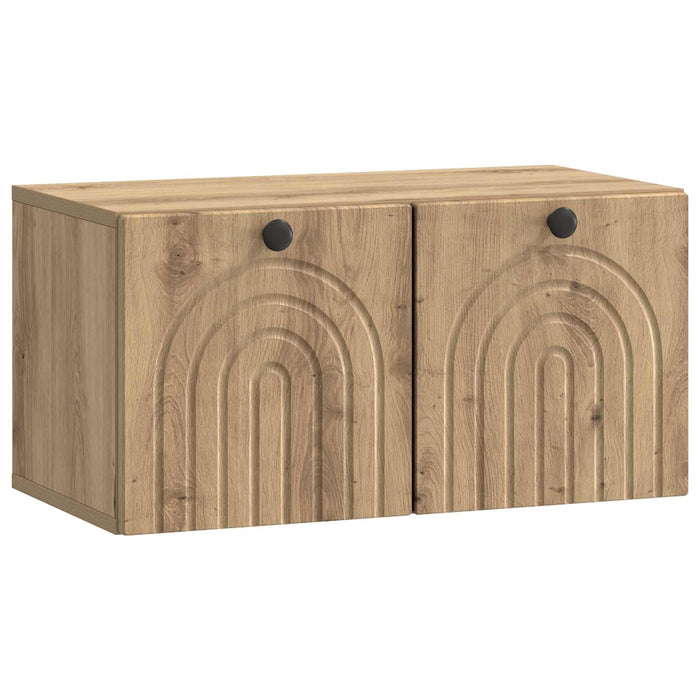 Oglindă TV montată pe perete Stejar Artizanal 59,5 x 31 x 30 cm - WALTI WALTI