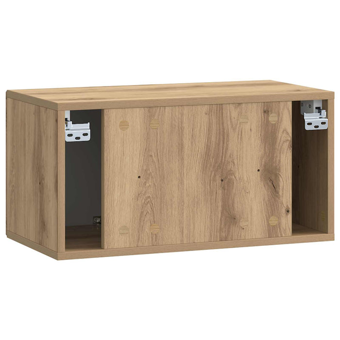 Oglindă TV montată pe perete Stejar Artizanal 59,5 x 31 x 30 cm - WALTI WALTI